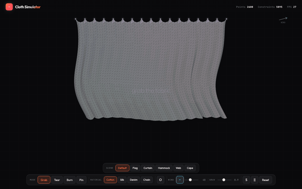 Cloth Simulator screenshot 2 of 3