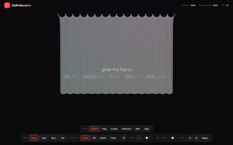 Cloth Simulator screenshot