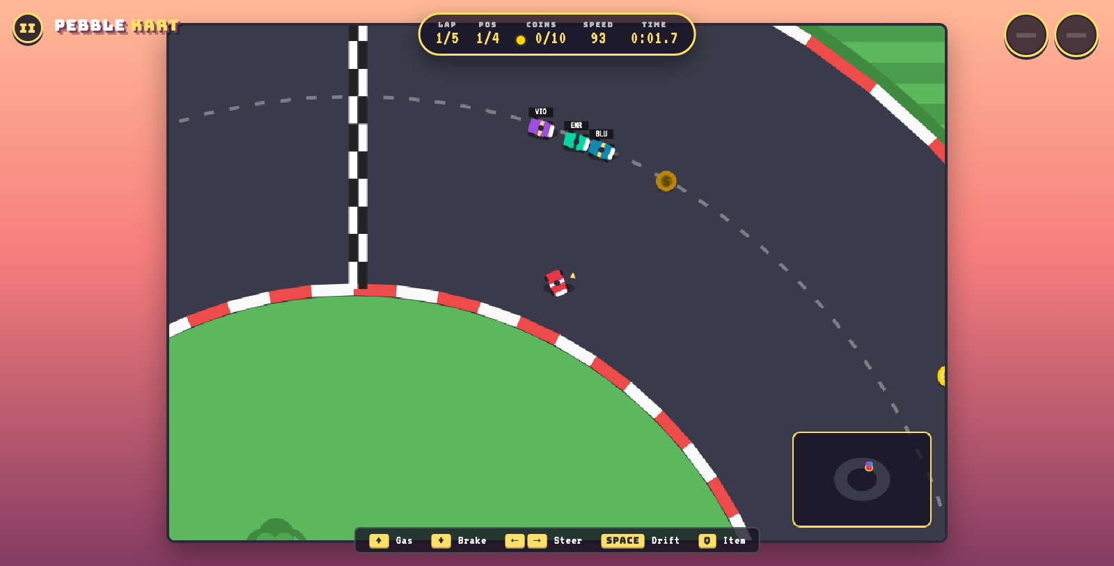 Pebble Kart screenshot