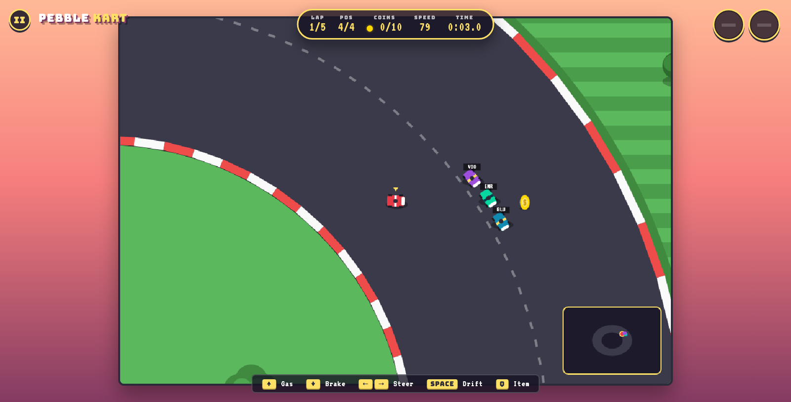 Pebble Kart screenshot